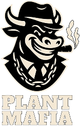 Plant Mafia logo - a mafia-styled bull smoking a cigar